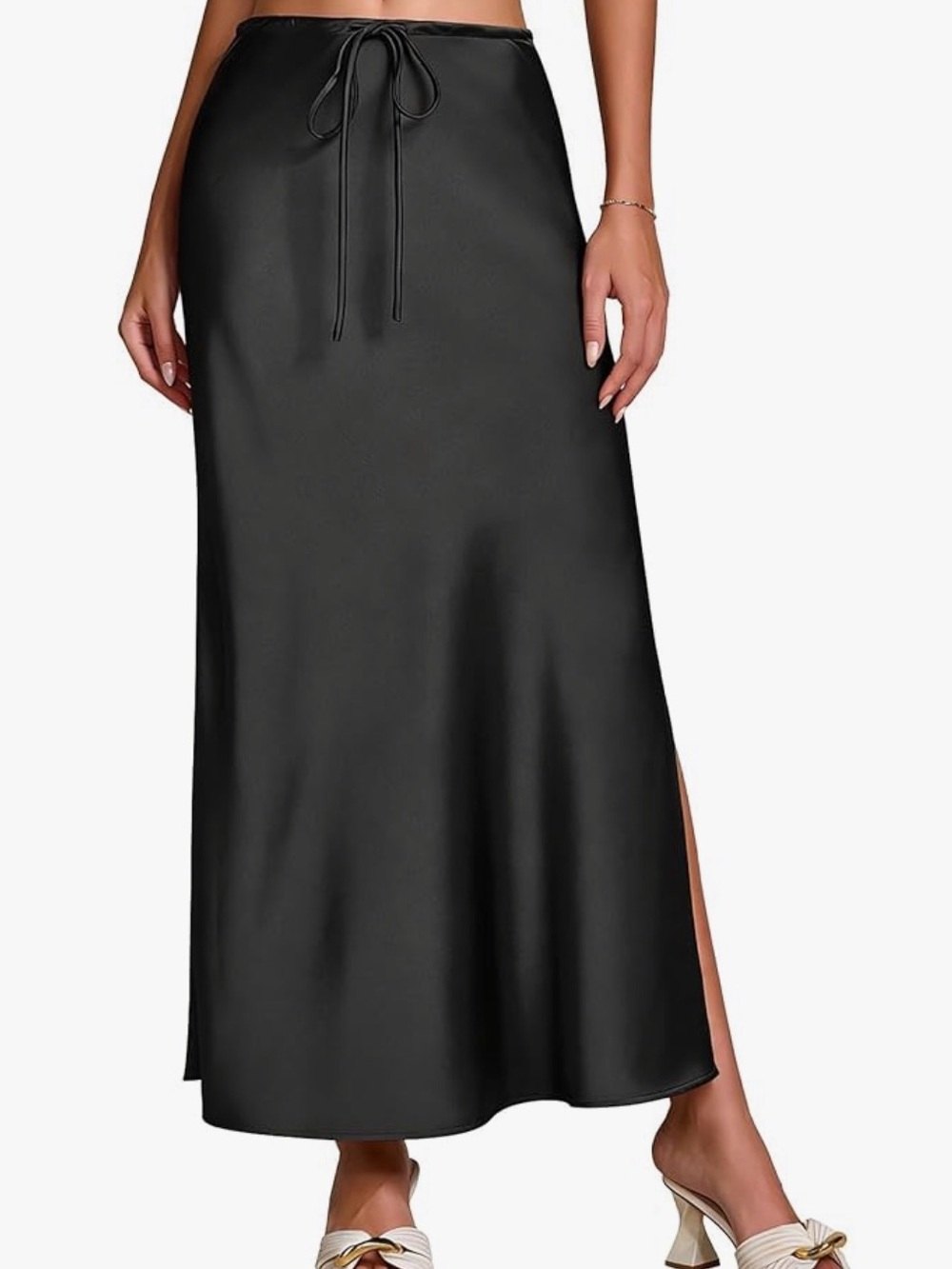 Men's Black Drawstring Wide-Leg Pants